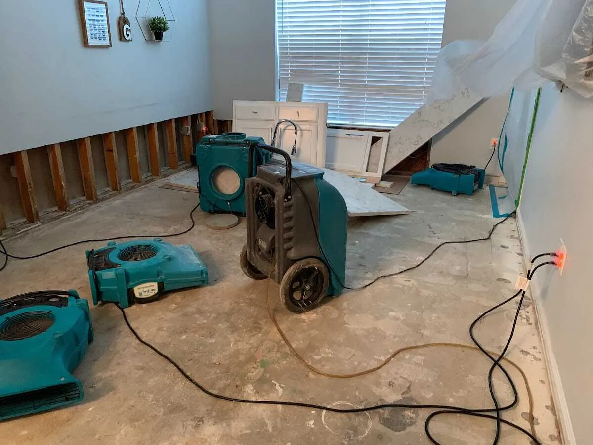 Dehumidifier in flood-cut room for Water Extraction & Removal in Jonesboro